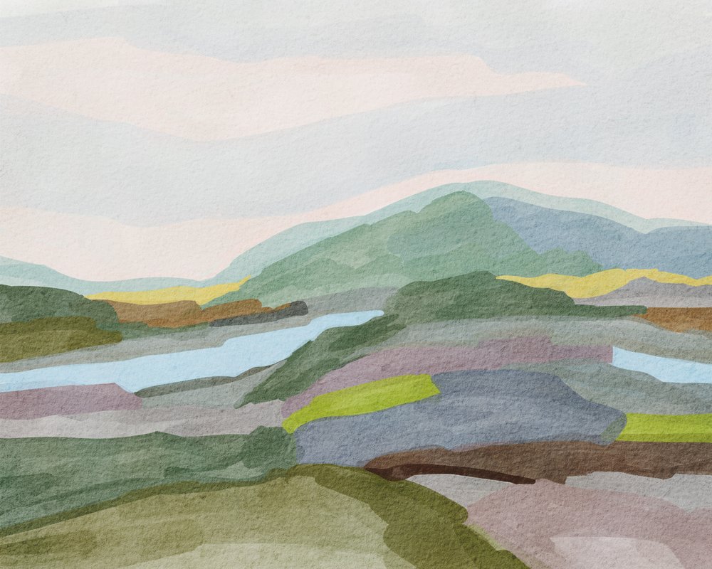 Muted Mountain Landscape by Nikita Jariwala