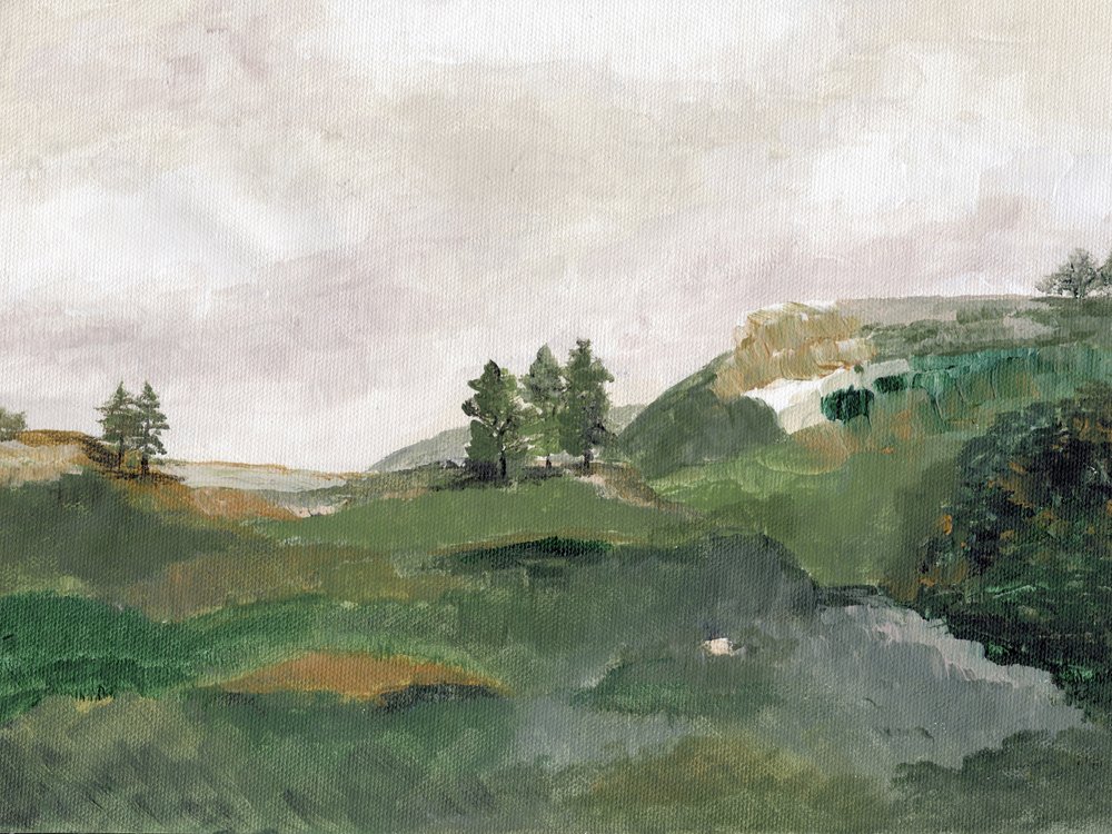 Peaceful Hillside Landscape by Nikita Jariwala