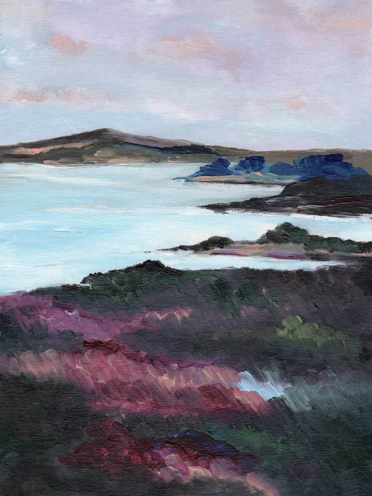 Purple Coastline Serenity by Nikita Jariwala