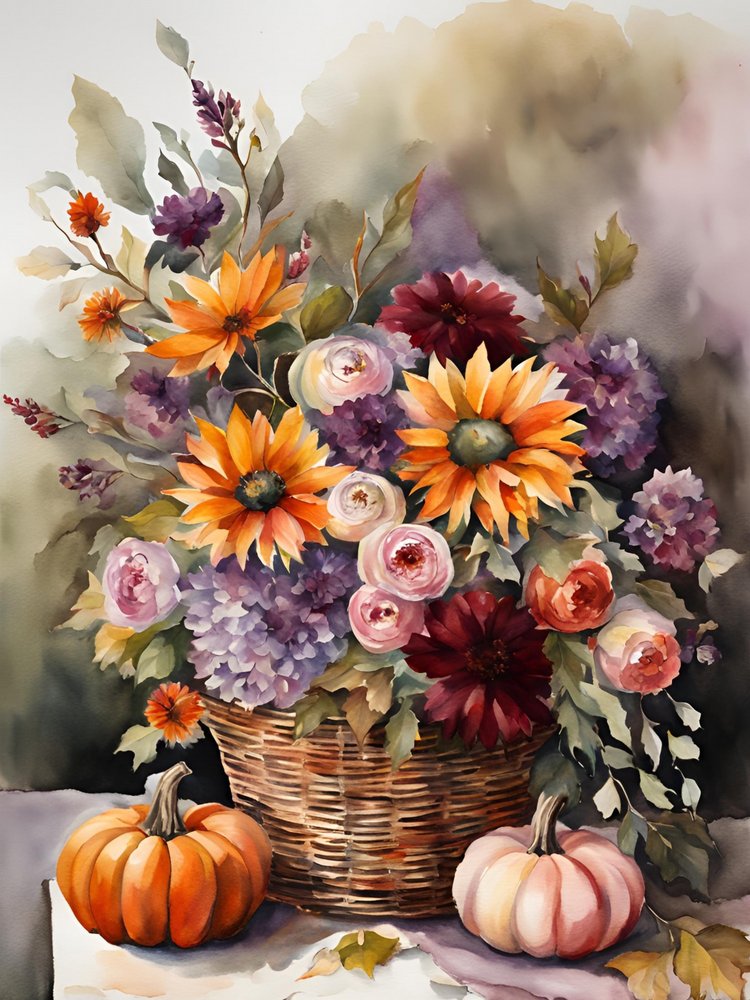 Autumn Floral Harvest by Ohkimiko