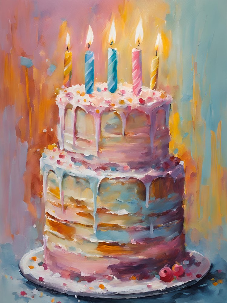 Festive Birthday Cake by Ohkimiko