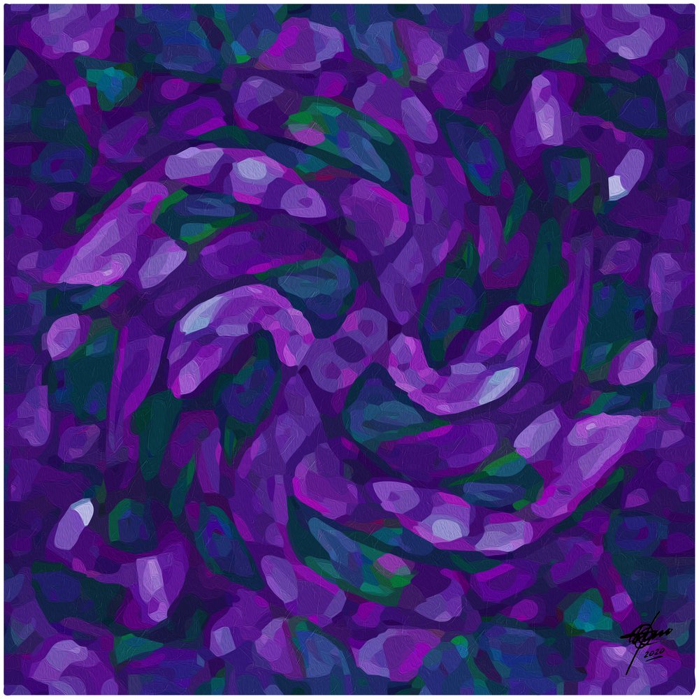 Abstract Violet Swirls by Osvaldo Russo