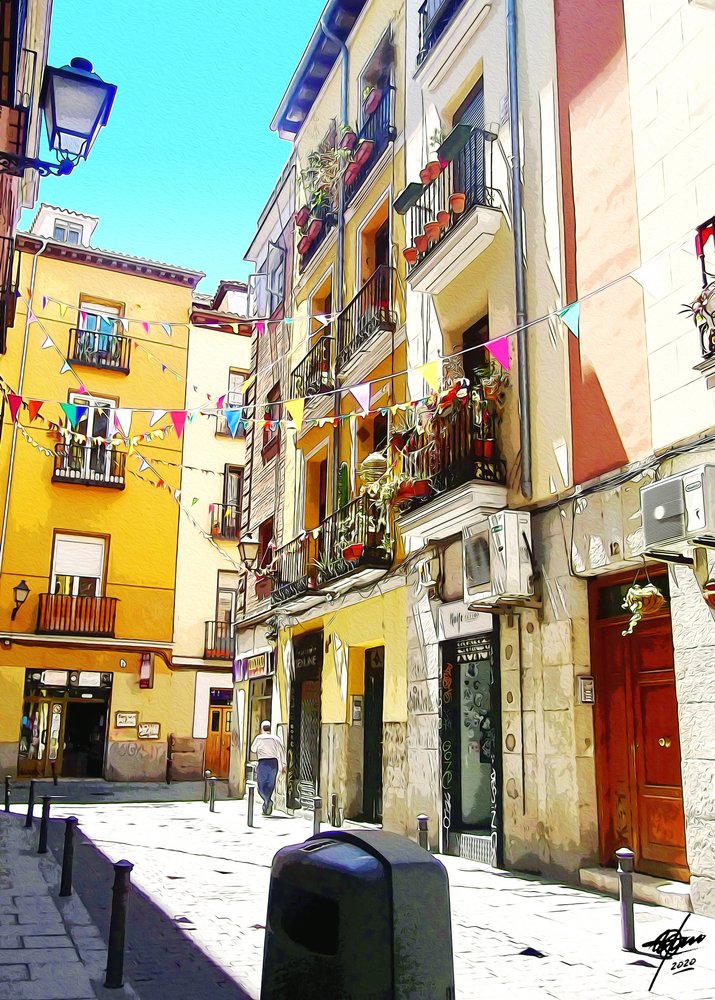 Colorful European Street by Osvaldo Russo