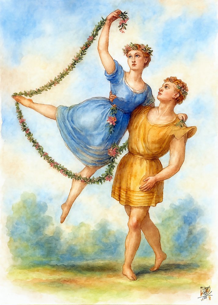 Dancing Spring Couple by Osvaldo Russo
