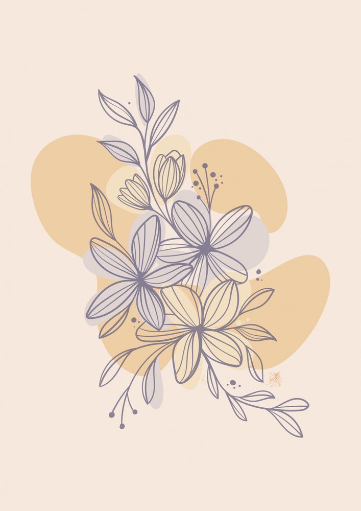 Gentle Floral Lines by Osvaldo Russo