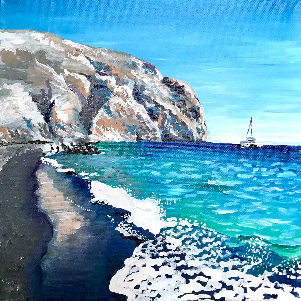 Black Sand Beach Cliffs by Pauline Wegman | Key and Sea Creative