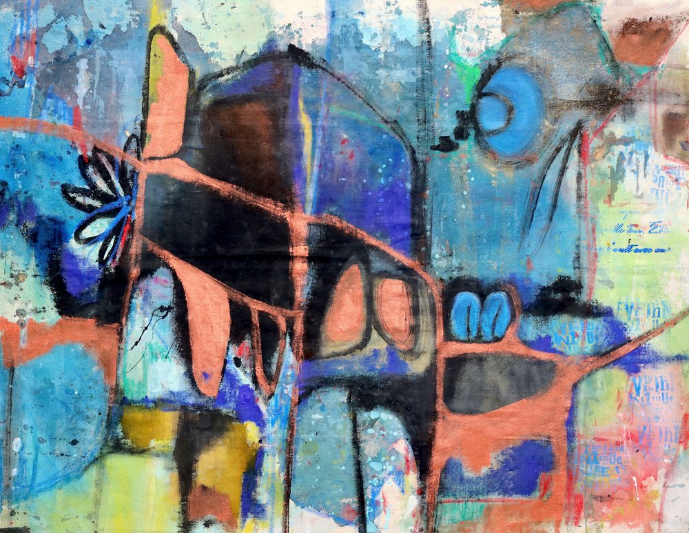 Abstract Blue Creature by Poonam Choudhary