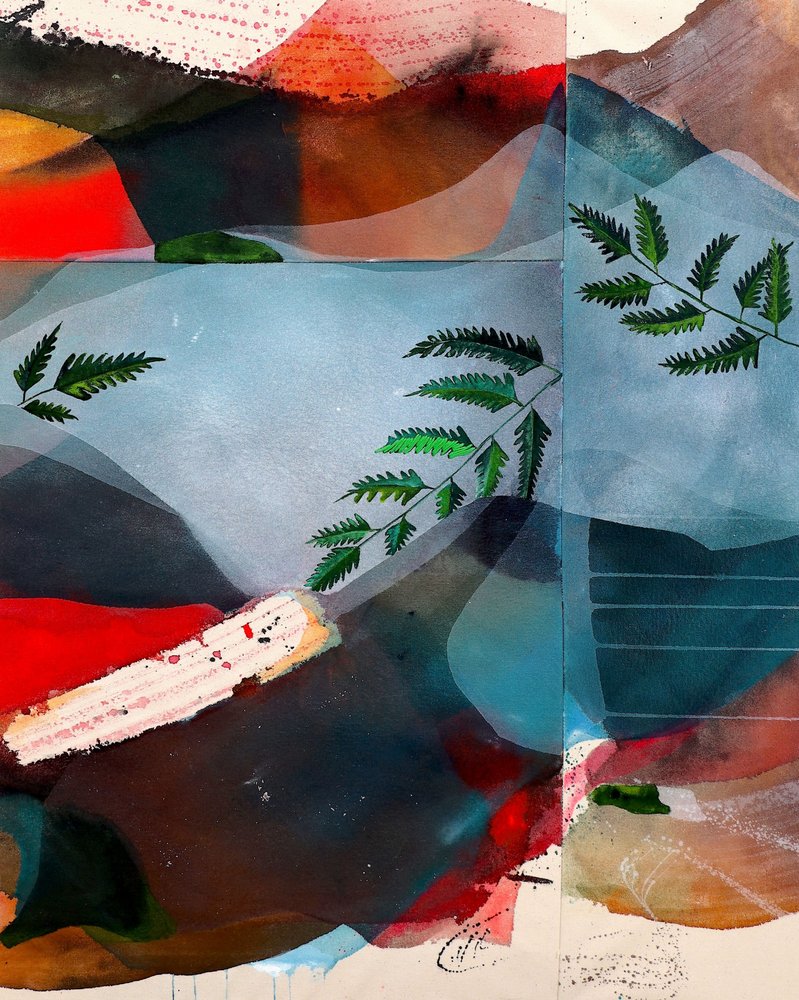 Abstract Mountain Landscape by Poonam Choudhary