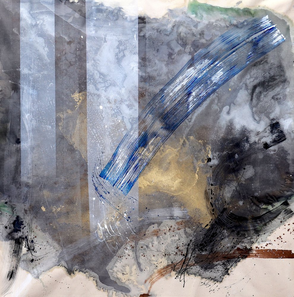 Blue Gold Flow by Poonam Choudhary