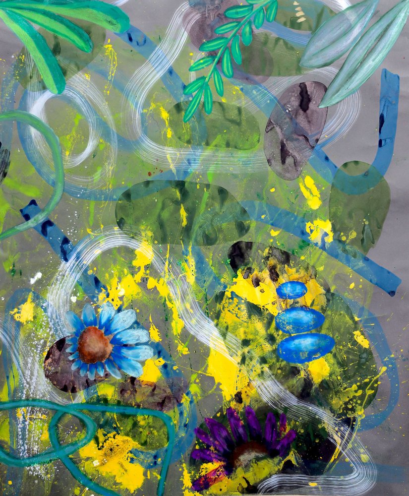 Garden Pond Abstract by Poonam Choudhary