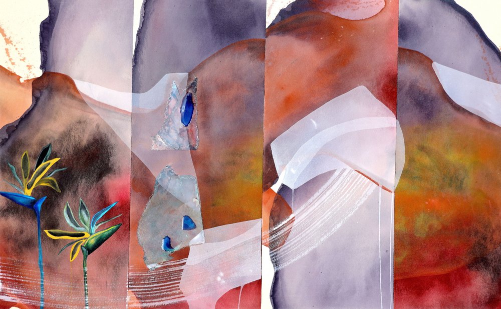 Tropical Abstract Bloom by Poonam Choudhary