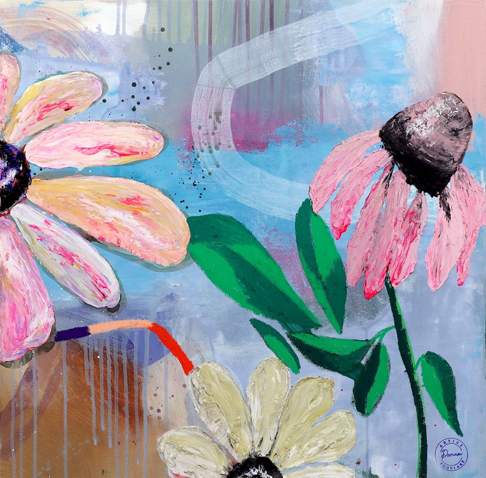 Vibrant Floral Abstract by Poonam Choudhary