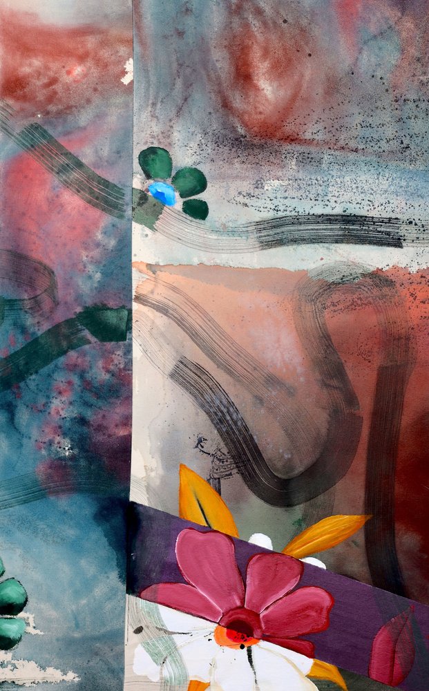 Vibrant Floral Abstract by Poonam Choudhary