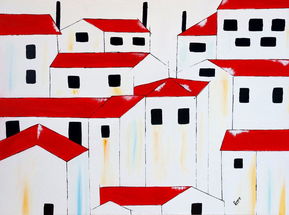 White Houses Red Roofs by Poonam Choudhary