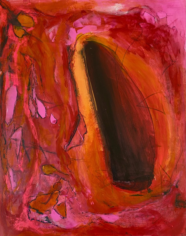 Fiery Red Abstract Portal by Preston Harmon