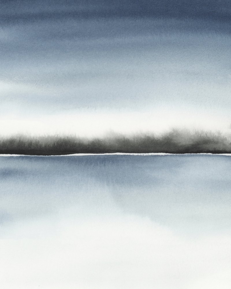 Misty Blue Horizon by Rachel Elise