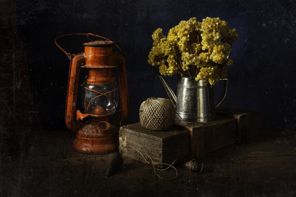 Rustic Lantern Still Life by Ramiz Sahin
