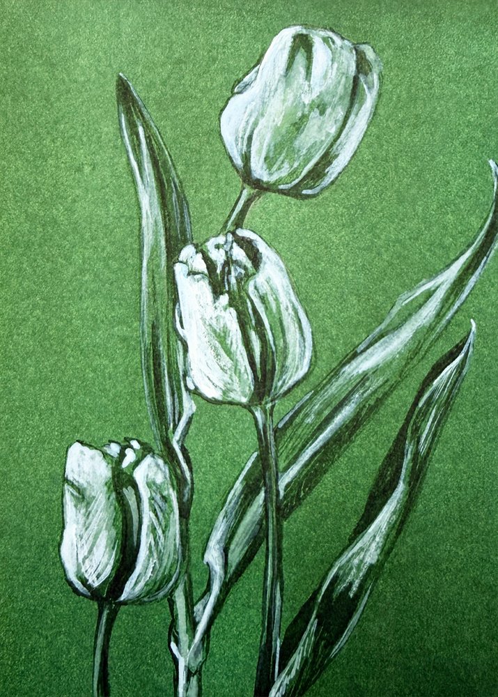Fresh White Tulips by Renee Machan Cottagecore Artist