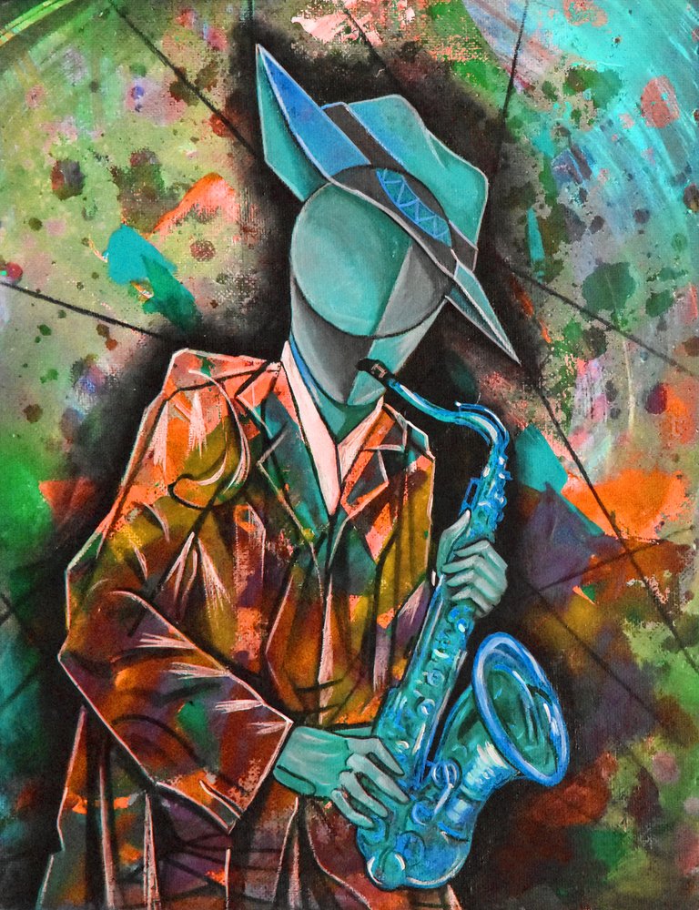 Abstract Jazz Musician by Ricardo Maya