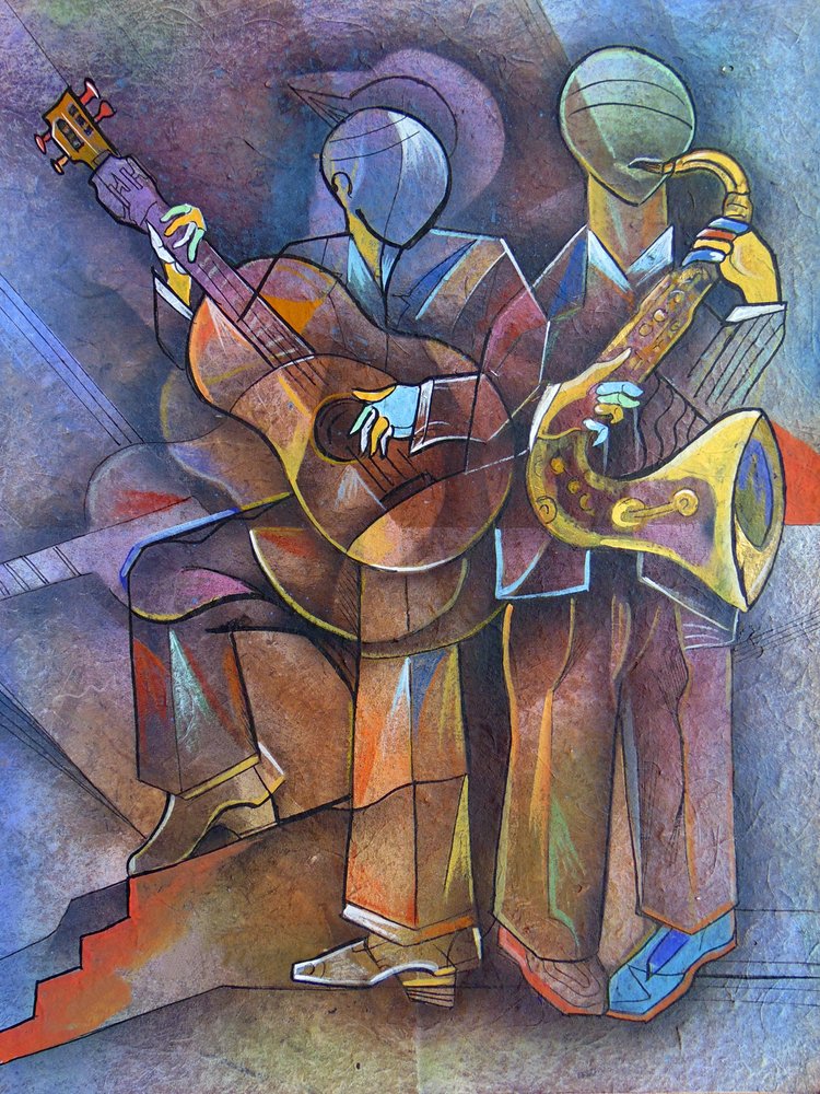 Cubist Jazz Duo by Ricardo Maya