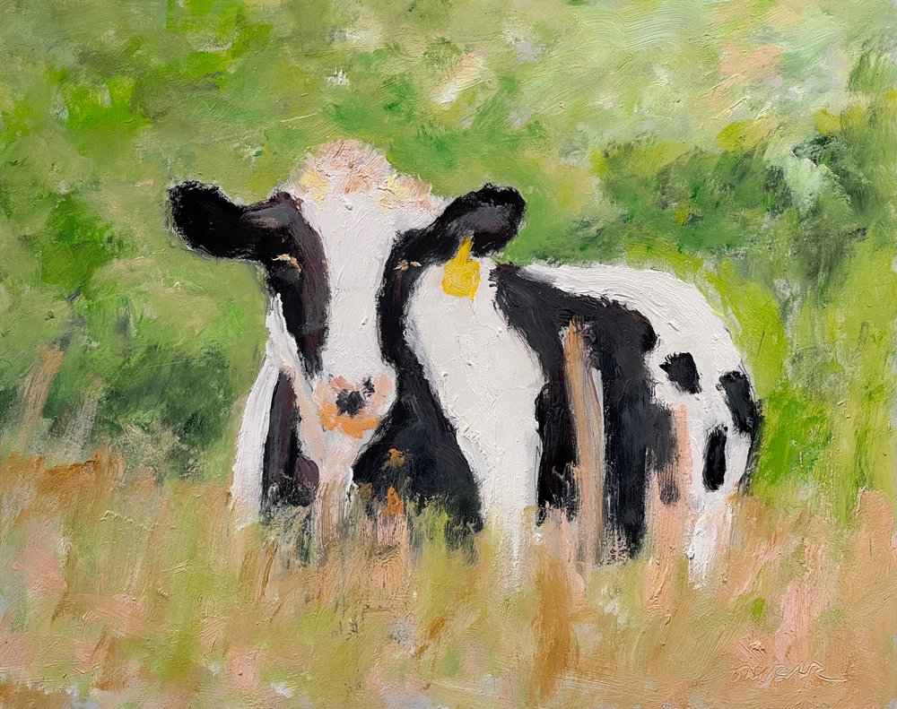 Peaceful Pasture Cow by Richard Gombar