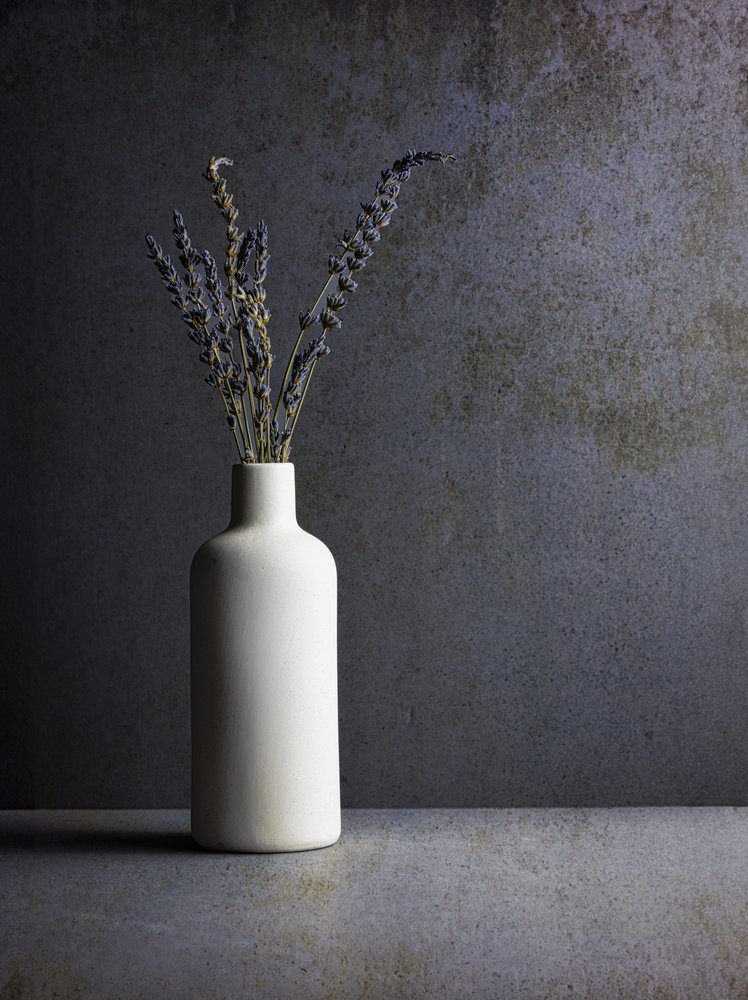 Minimalist Lavender Still Life by Rob Ryan