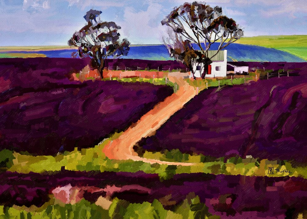 Purple Fields Farmhouse by Robert Thirtle