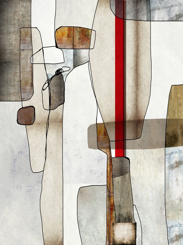 Geometric Red Composition by Roberto Moro
