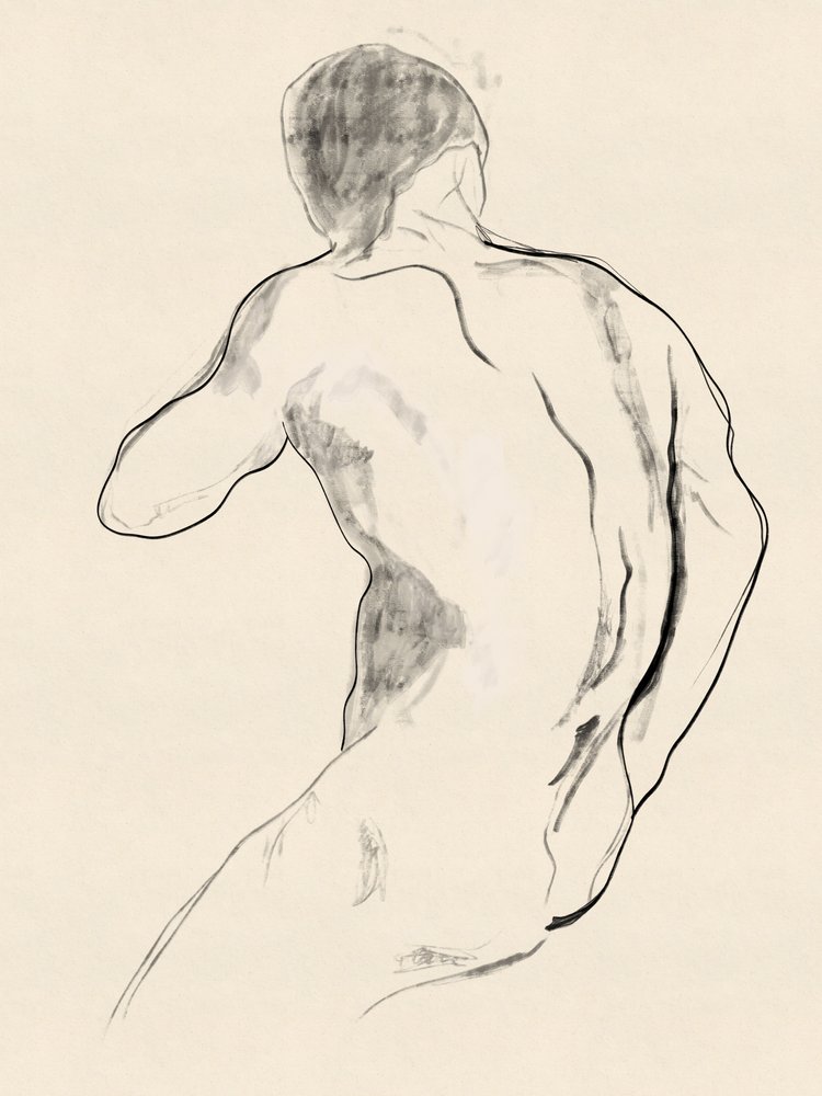 Powerful Male Figure Study by Roberto Moro
