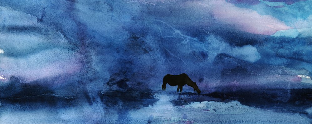 Blue Horse Twilight by RodMacIver