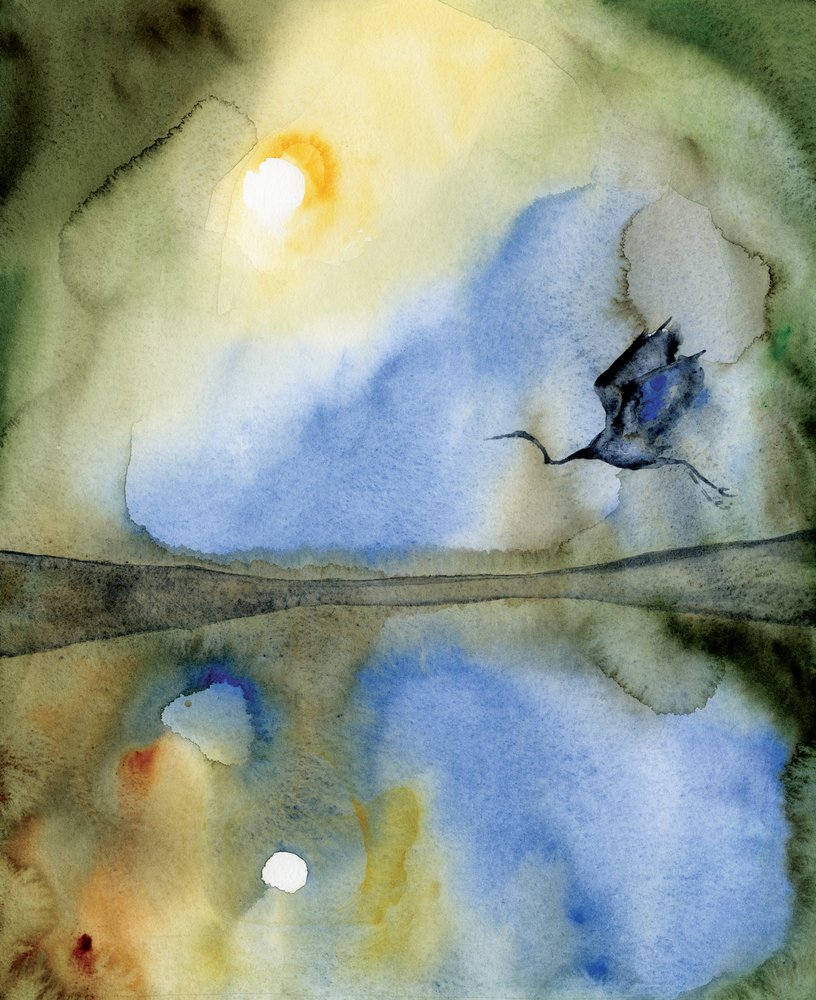 Ethereal Bird Reflection by RodMacIver