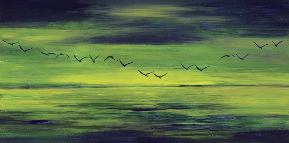 Serene Green Flight by RodMacIver