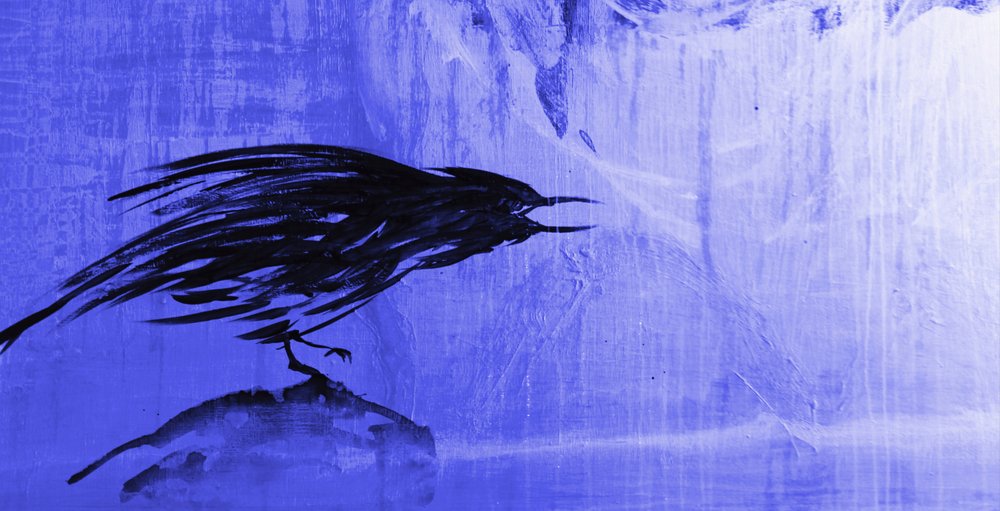 Stormy Blue Raven by RodMacIver