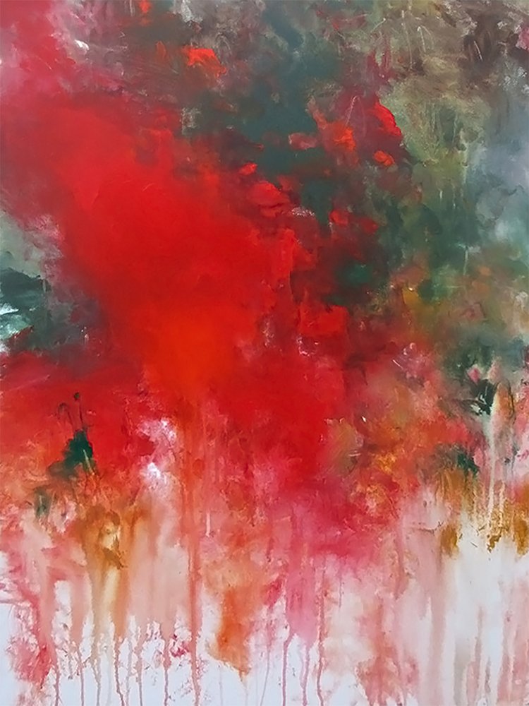 Crimson Flowing Energy by Ron Halfant