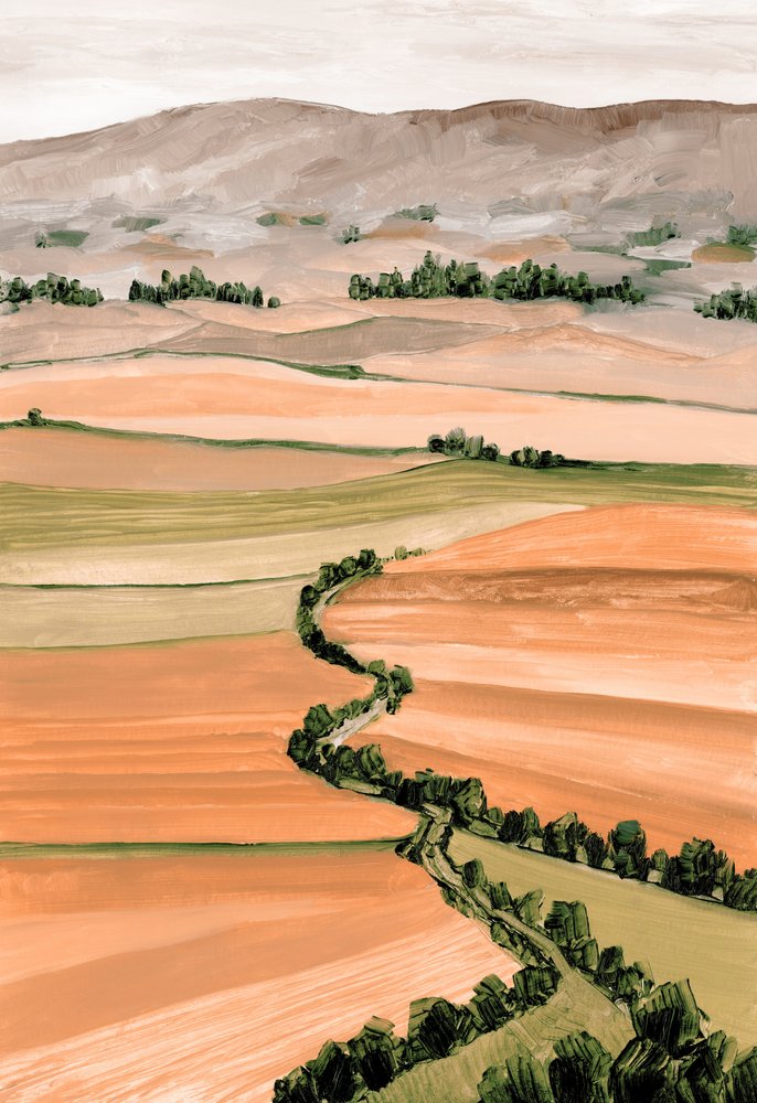 Rolling Fields Vista by Rosana Laiz Blursbyai