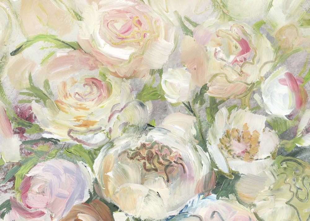 Soft Pastel Blooms by Rosana Laiz Blursbyai