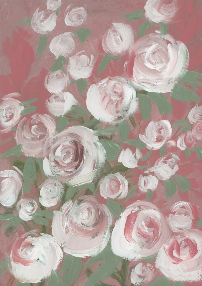 Soft Pink Roses by Rosana Laiz Blursbyai