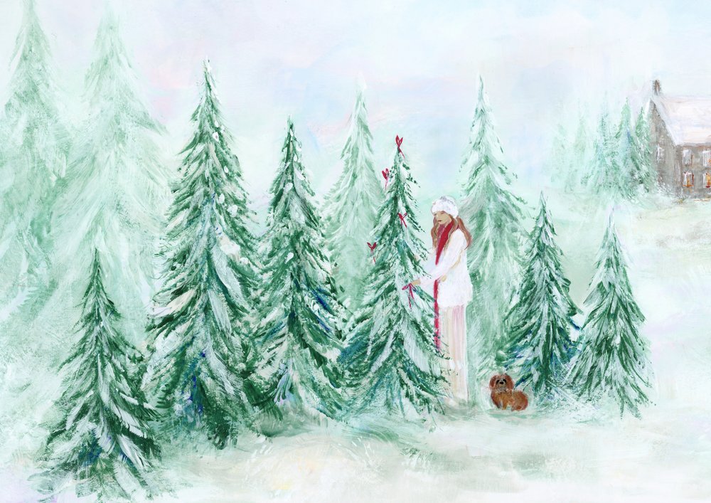 Winter Forest Decorating by Rosana Laiz Blursbyai