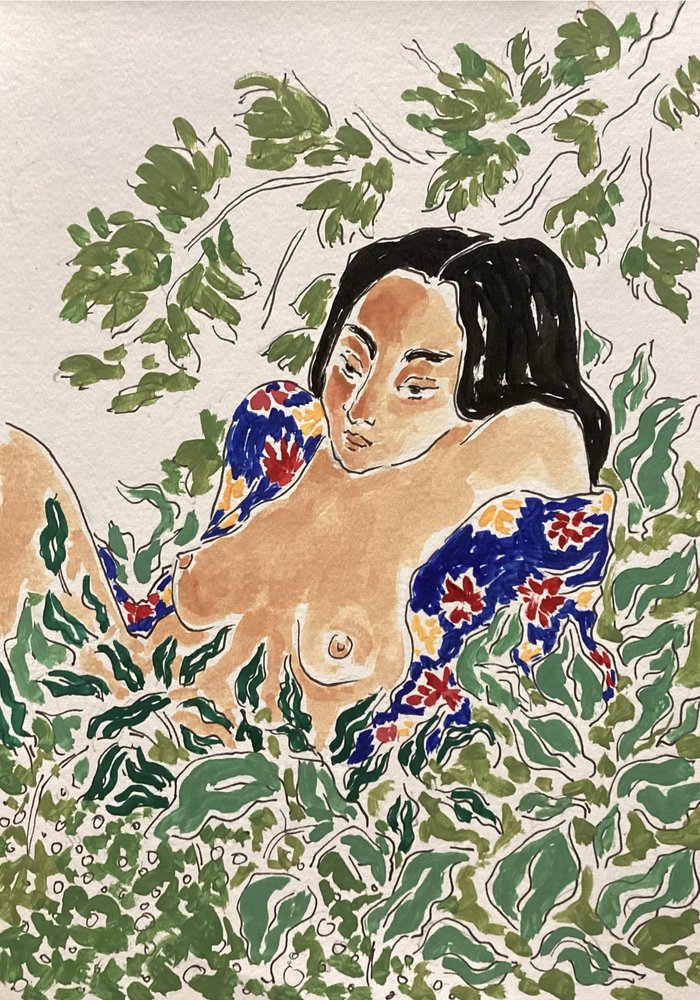 Woman In Foliage by Rushati Chowdhury