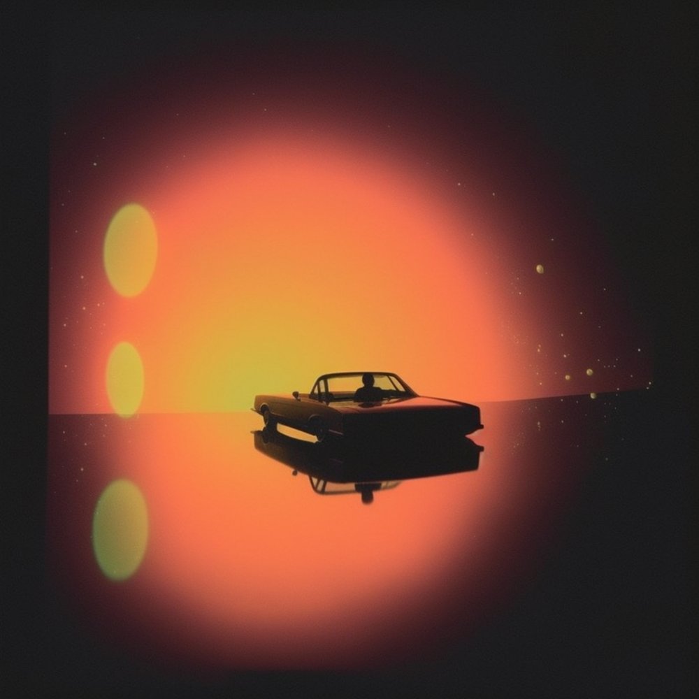Classic Car Cosmic Sunset by Samantha Hearn