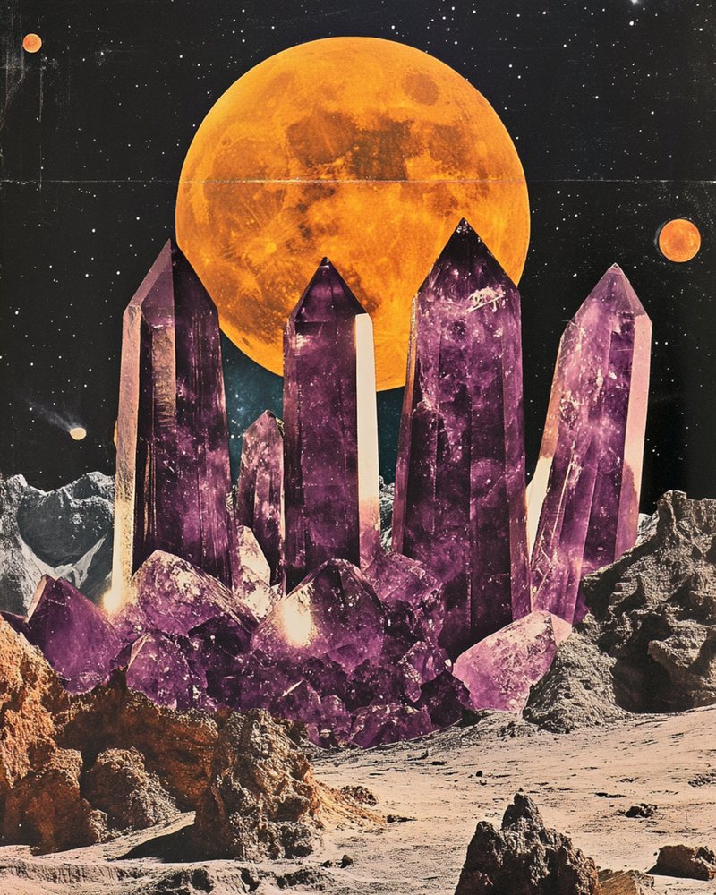 Cosmic Crystal Moon by Samantha Hearn