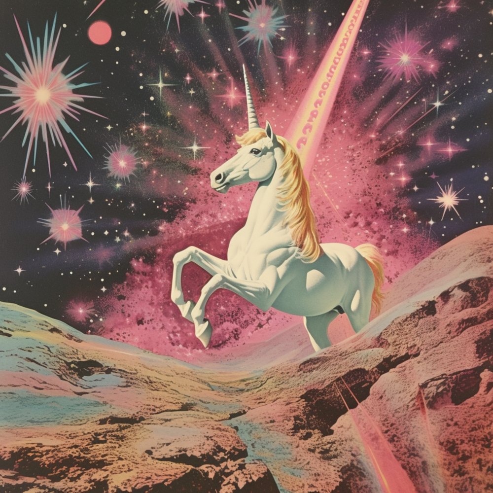 Cosmic Unicorn Dreamscape by Samantha Hearn