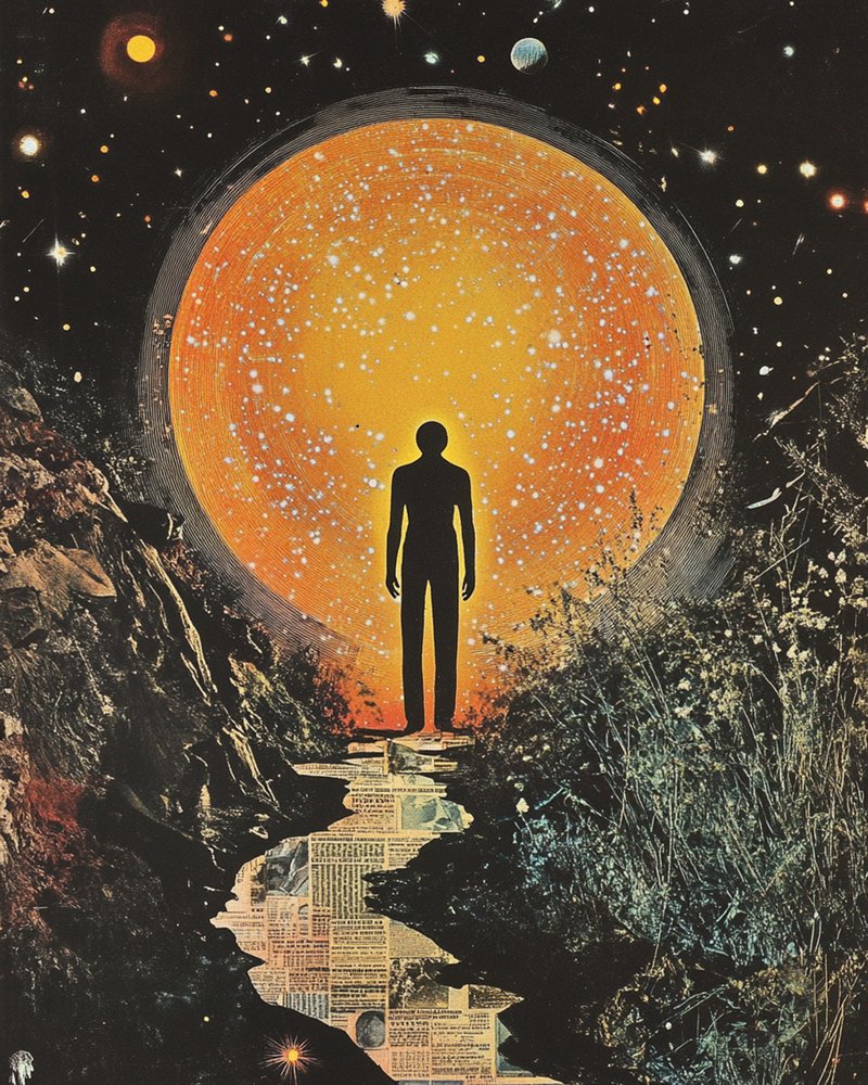 Figure Before Cosmic Portal by Samantha Hearn
