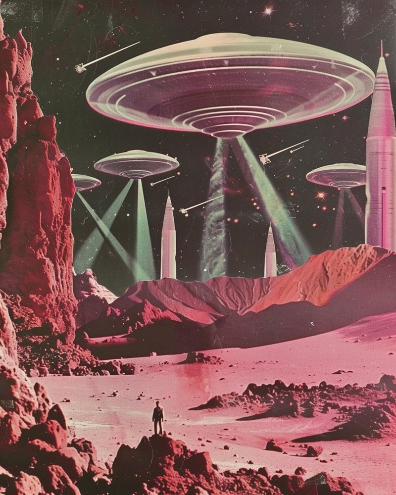 Retro SciFi Invasion by Samantha Hearn