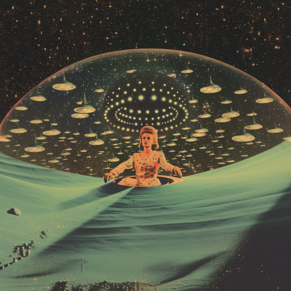 Retro Space Woman by Samantha Hearn