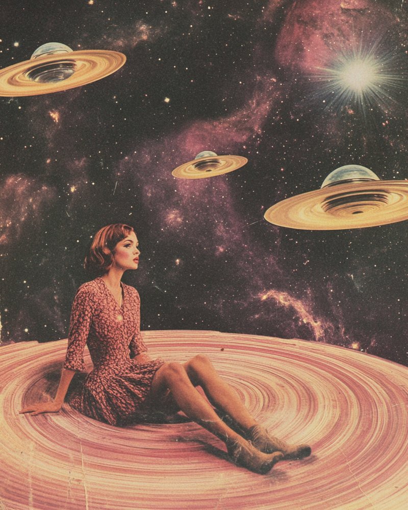 Woman In Cosmic Rings by Samantha Hearn