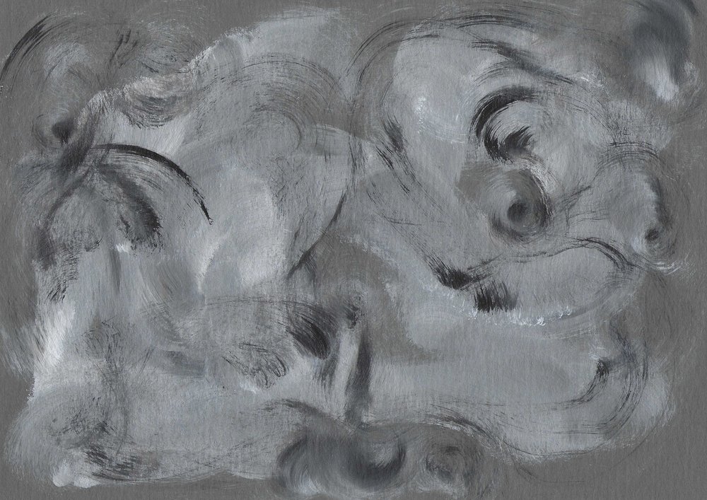 Abstract Gray Swirls by Santhosh ch