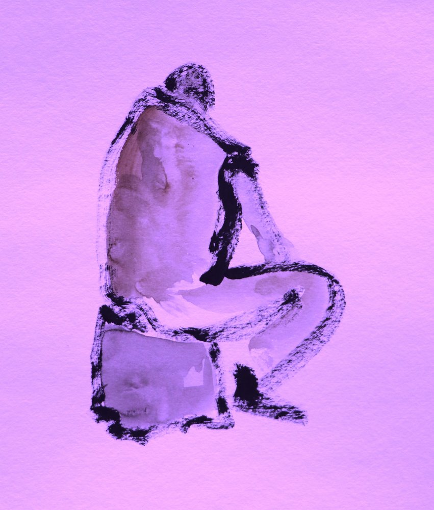 Abstract Purple Figure by Santhosh ch