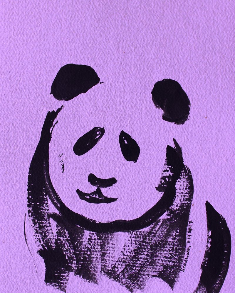 Adorable Purple Panda by Santhosh ch