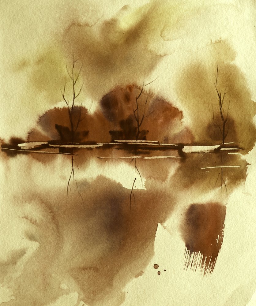Autumn Water Reflection by Santhosh ch